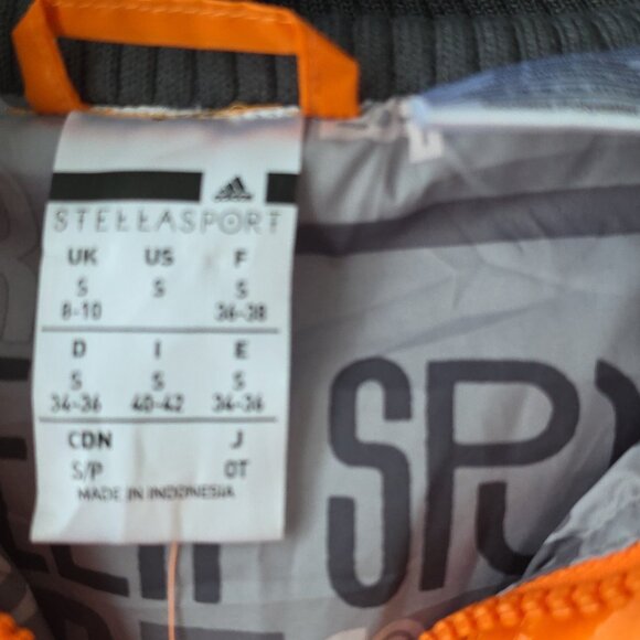 NWT STELLA MCCARTNEY X ADIDAS | Stellasport Supora Bomber Jacket Orange Sz S - Picture 6 of 10